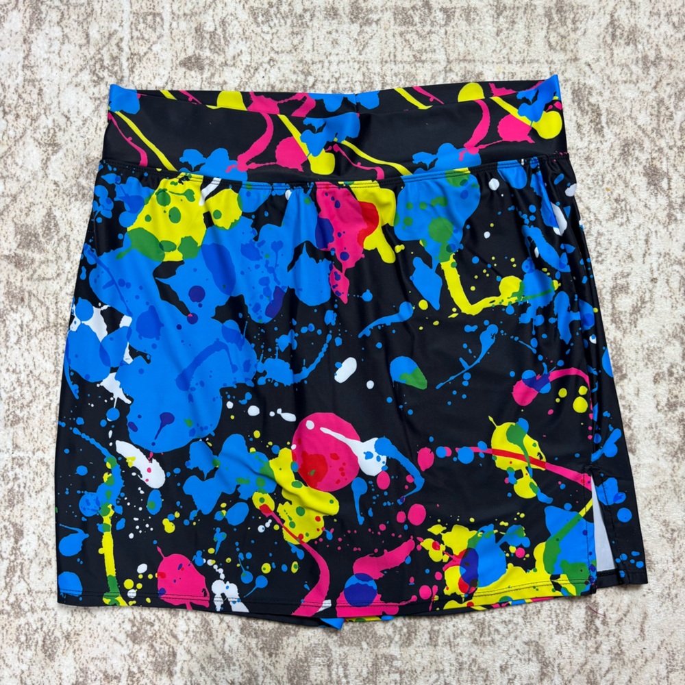 Skort Obsession Splatter Paint Print Size L